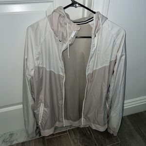 Nike Men's Gray and White Windbreaker